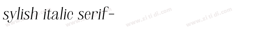 sylish italic serif字体转换